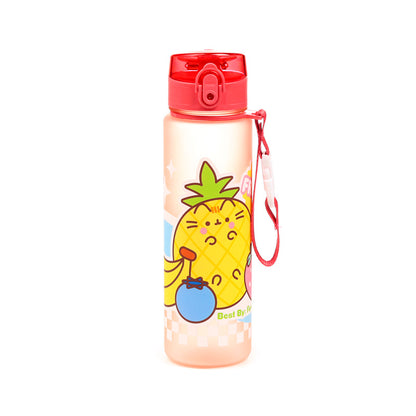 Pusheen the Cat Katze Obst Pop-Top bruchsichere Wasserflasche 600ml | Offiziell Lizenziert