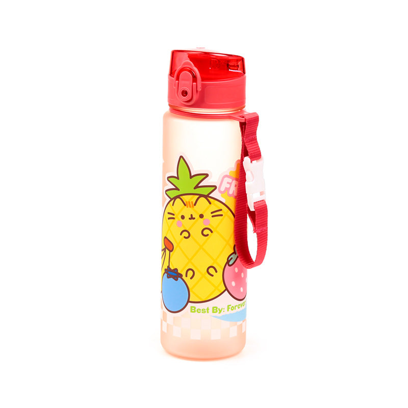 Pusheen the Cat Katze Obst Pop-Top bruchsichere Wasserflasche 600ml | Offiziell Lizenziert
