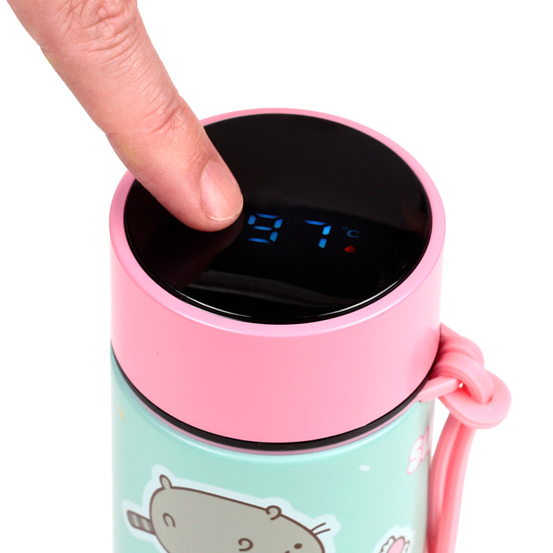 Pusheen the Cat Sweets Süßigkeiten Thermosflasche mit Digital-Thermometer 450ml | Offiziell Lizenziert