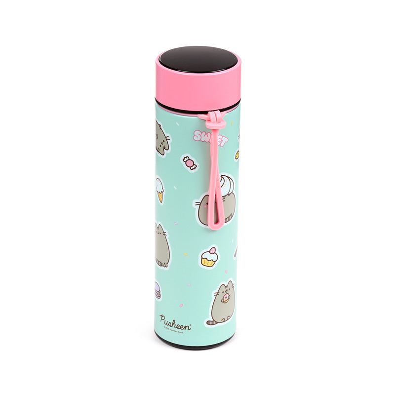 Pusheen the Cat Sweets Süßigkeiten Thermosflasche mit Digital-Thermometer 450ml | Offiziell Lizenziert