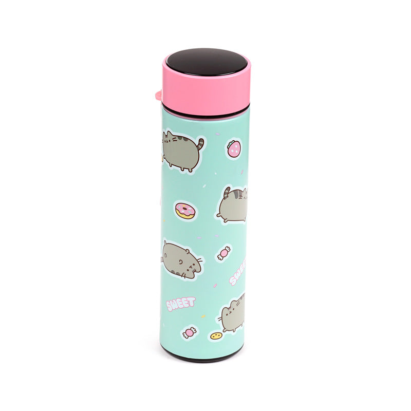 Pusheen the Cat Sweets Süßigkeiten Thermosflasche mit Digital-Thermometer 450ml | Offiziell Lizenziert