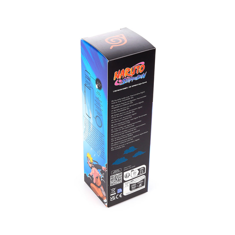 Naruto Anime Isolierflasche mit Digital-Thermometer 450ml | Offiziell Lizenziert