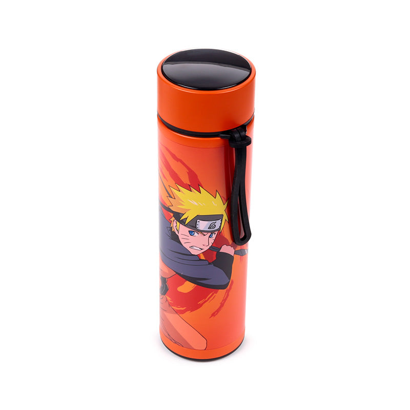 Naruto Anime Isolierflasche mit Digital-Thermometer 450ml | Offiziell Lizenziert