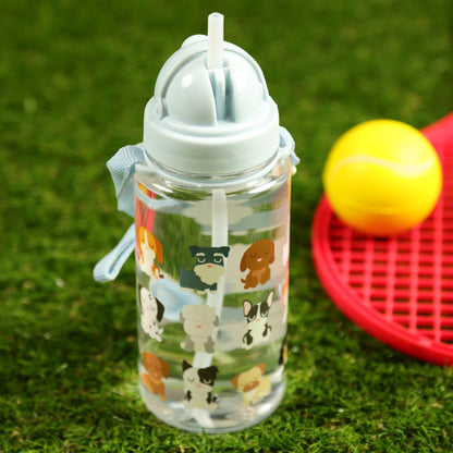 Shaun das Schaf Kinder-Trinkflasche mit Strohhalm & Tragekordel | Offiziell Lizenziert