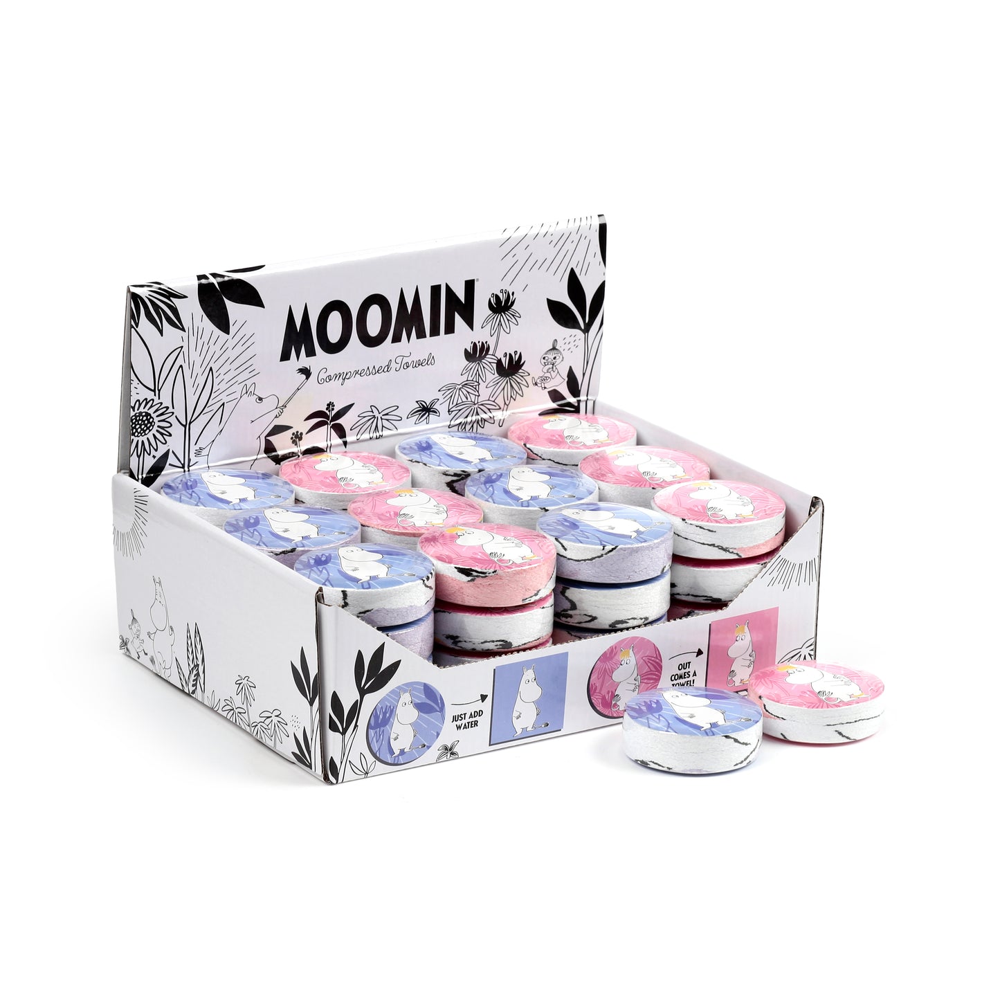 Moomin Mumin Tammi Komprimiertes Reisehandtuch 2er Set | Offiziell Lizenziert