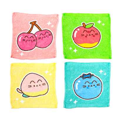 Pusheen the Cat Katze Obst Komprimiertes Reisehandtuch 4er Set | Offiziell Lizenziert