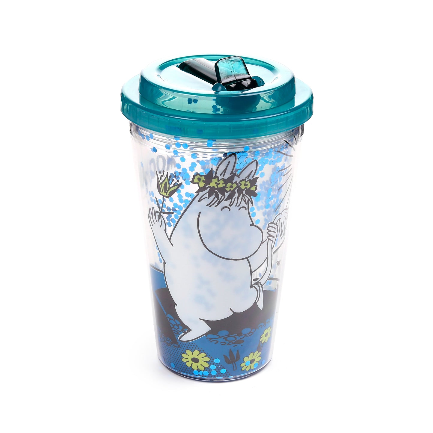 Moomin Mumin Becher mit Deckel & Flip-Strohhalm 500ml | Offiziell Lizenziert