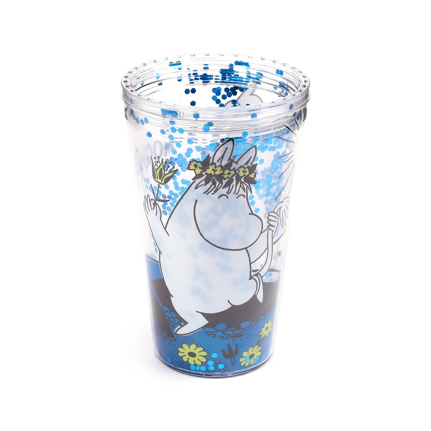 Moomin Mumin Becher mit Deckel & Flip-Strohhalm 500ml | Offiziell Lizenziert