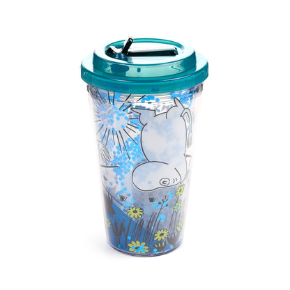 Moomin Mumin Becher mit Deckel & Flip-Strohhalm 500ml | Offiziell Lizenziert