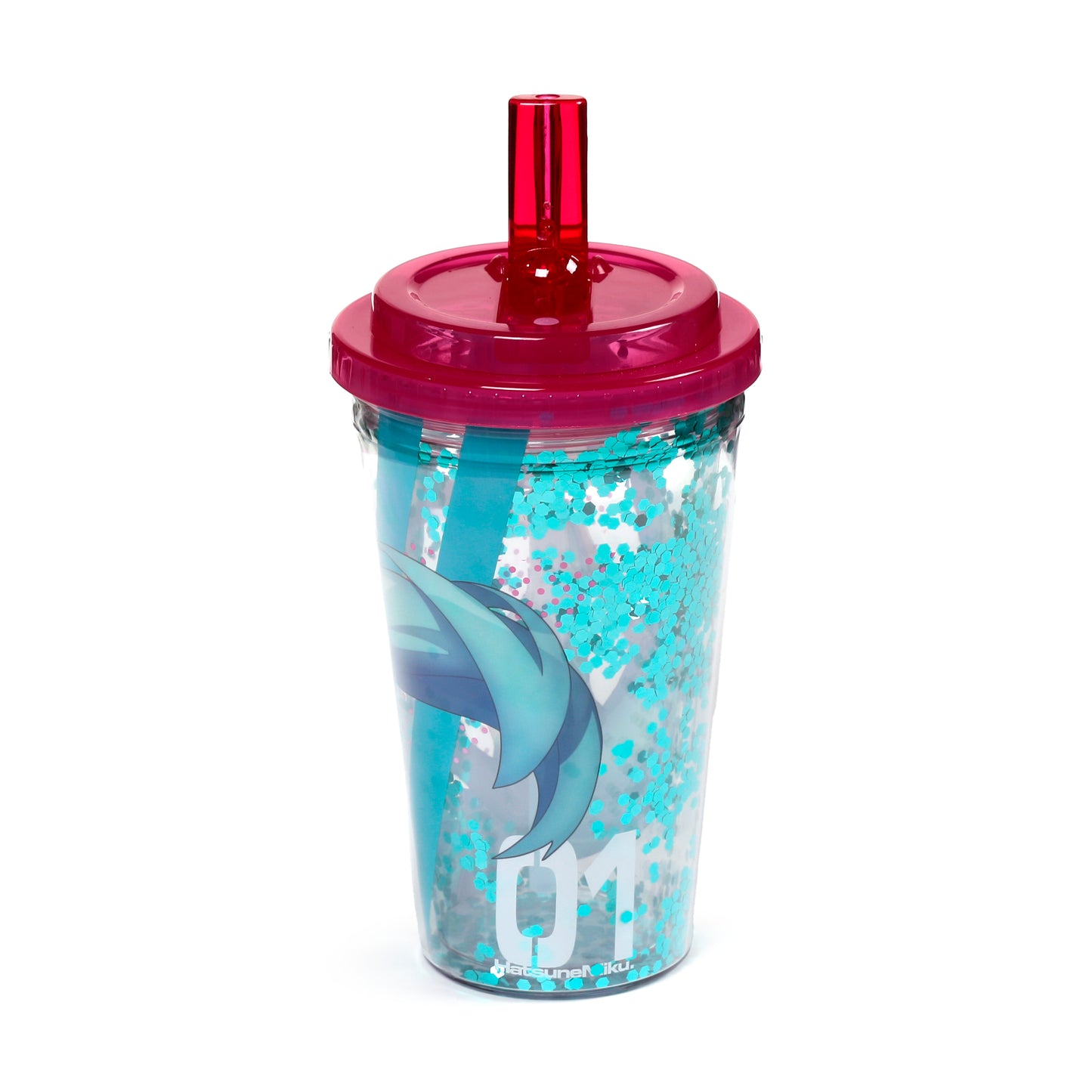 Hatsune Miku Anime Becher mit Deckel & Flip-Strohhalm 500ml | Offiziell Lizenziert
