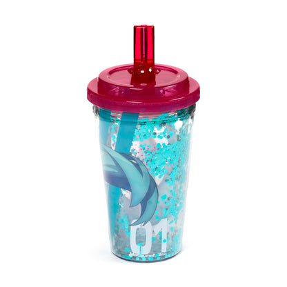 Hatsune Miku Anime Becher mit Deckel & Flip-Strohhalm 500ml | Offiziell Lizenziert