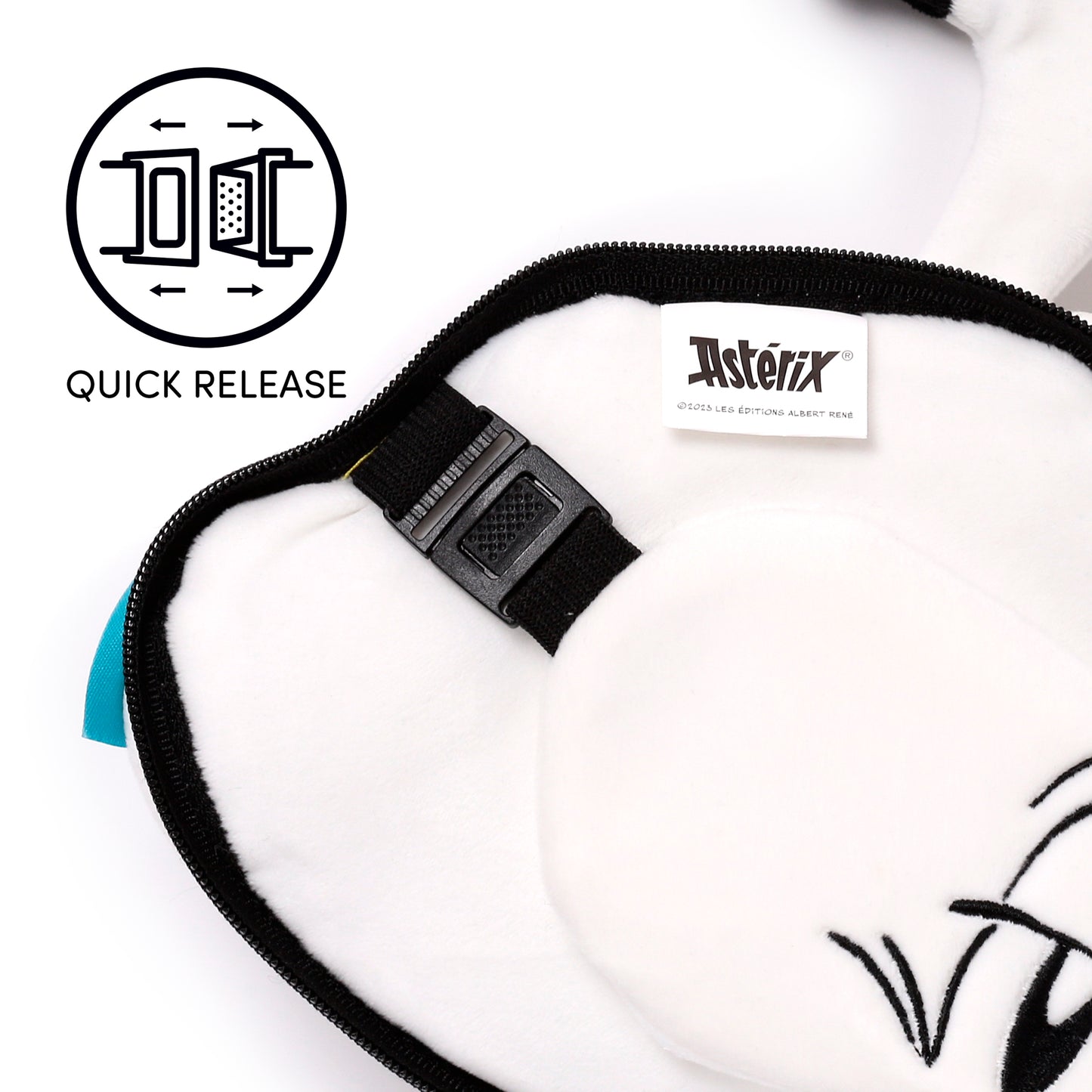 Asterix Relaxeazzz Reisekissen & Schlafmaske – Idefix Plüsch (offiziell lizenziert)