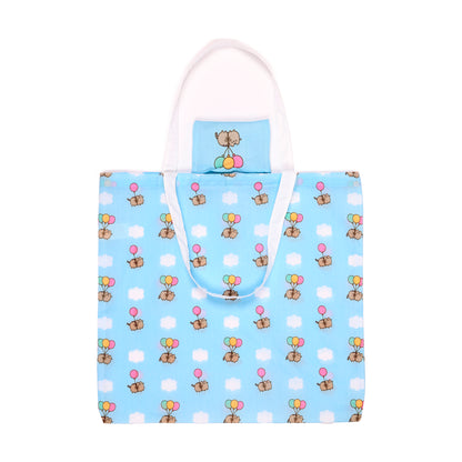 Pusheen the Cat Katze Ballons RPET Faltbare wiederverwendbare Einkaufstasche 2er Set | Offiziell Lizenziert