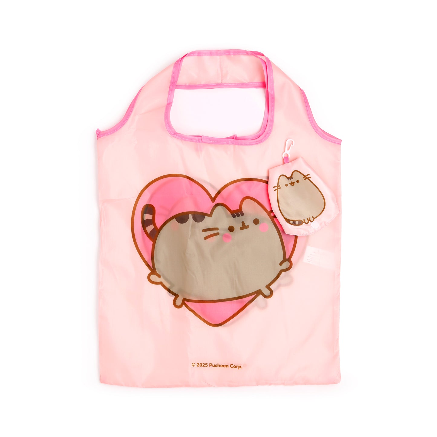 Pusheen the Cat Katze Herzen und Sterne RPET Faltbare wiederverwendbare Einkaufstasche 2er Set | Offiziell Lizenziert