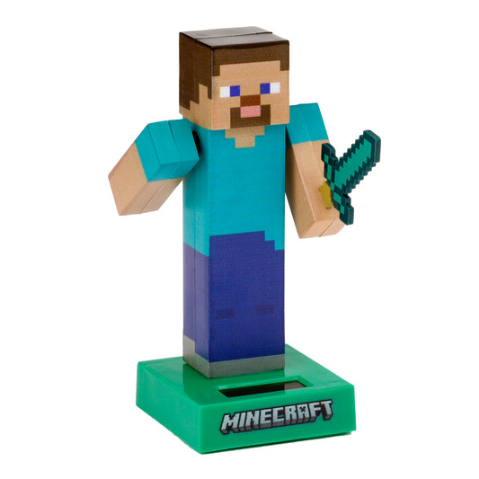 Minecraft Steve Solar Pal Wackelfigur | Offiziell Lizenziert