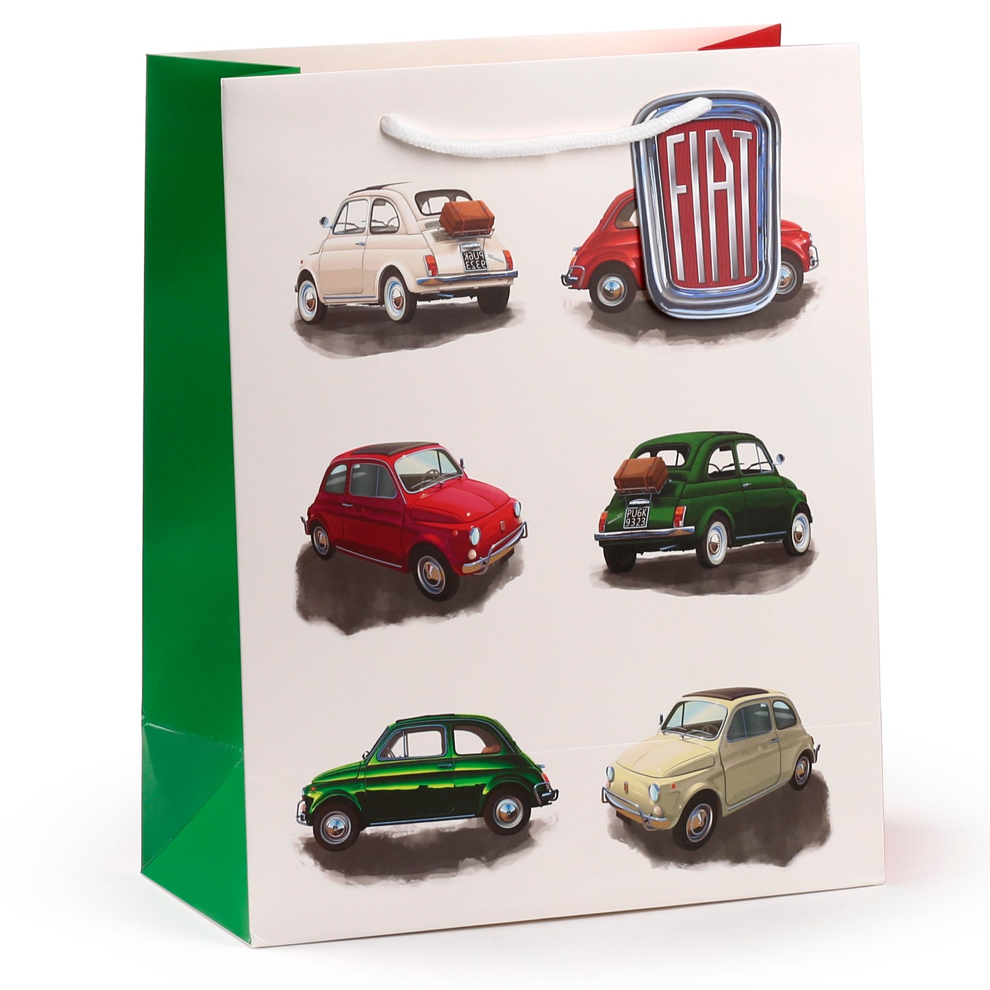 Fiat 500 Retro 2er Set Geschenktüte (L) | Offiziell Lizenziert