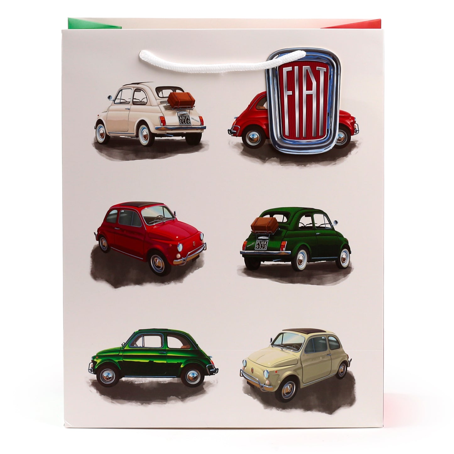 Fiat 500 Retro 2er Set Geschenktüte (L) | Offiziell Lizenziert