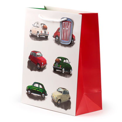 Fiat 500 Retro 2er Set Geschenktüte (L) | Offiziell Lizenziert