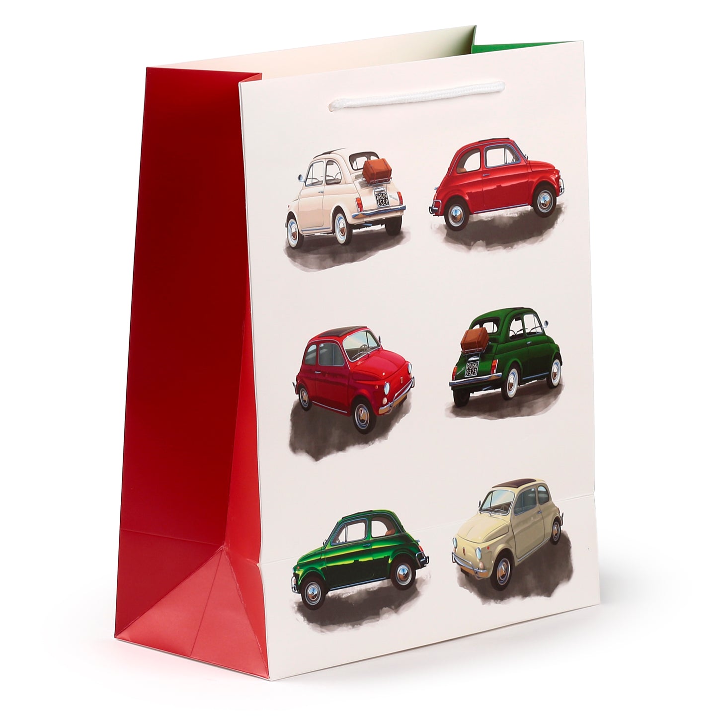 Fiat 500 Retro 2er Set Geschenktüte (L) | Offiziell Lizenziert