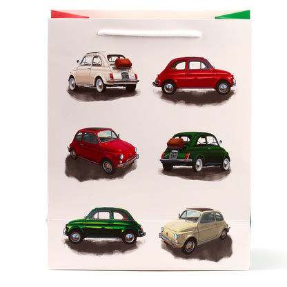 Fiat 500 Retro 2er Set Geschenktüte (L) | Offiziell Lizenziert