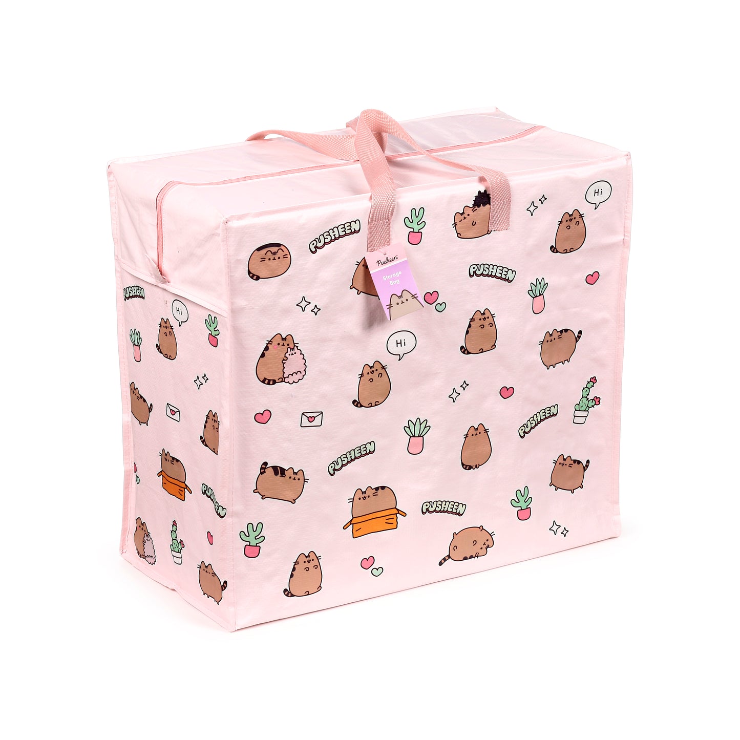 Pusheen the Cat Katze Pflanzen Aufbewahrungstasche mit Reißverschluss | Offiziell Lizenziert