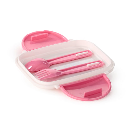 Pusheen the Cat Katze Core Stapelbare Lunchbox mit Besteck & Clipverschluss | Offiziell Lizenziert