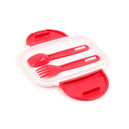 Pusheen the Cat Katze Obst Stapelbare Lunchbox mit Besteck & Clipverschluss | Offiziell Lizenziert