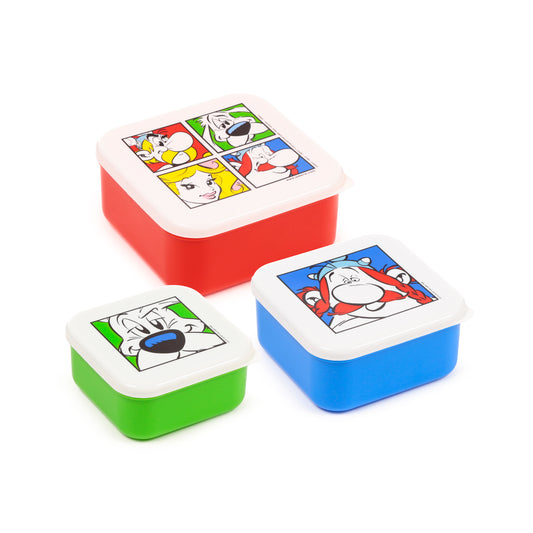 Asterix, Obelix, Idefix (Dogmatix) 2025 Lunchboxen Brotdosen 3er-Set M/L/XL | Offiziell Lizenziert
