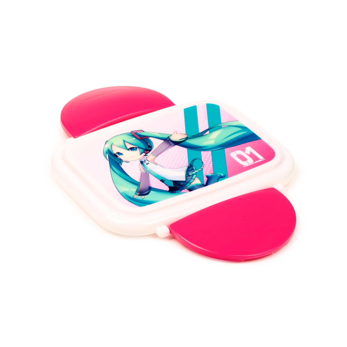 Hatsune Miku Anime Stapelbare Bento-Lunchbox mit Besteck & Clipverschluss | Offiziell Lizenziert