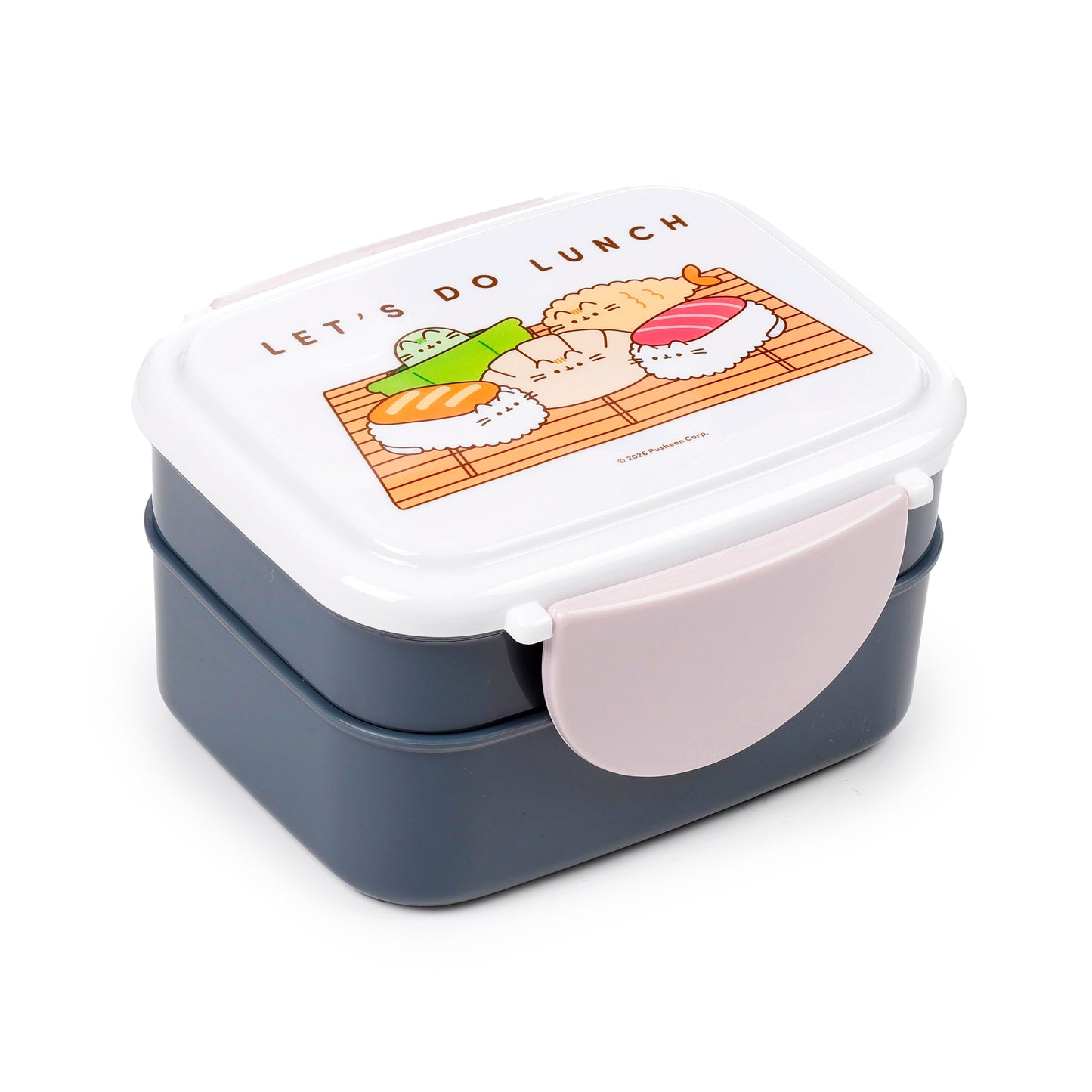 Pusheen the Cat Katze Sushi-Club Stapelbare Bento-Lunchbox mit Besteck & Clipverschluss | Offiziell Lizenziert