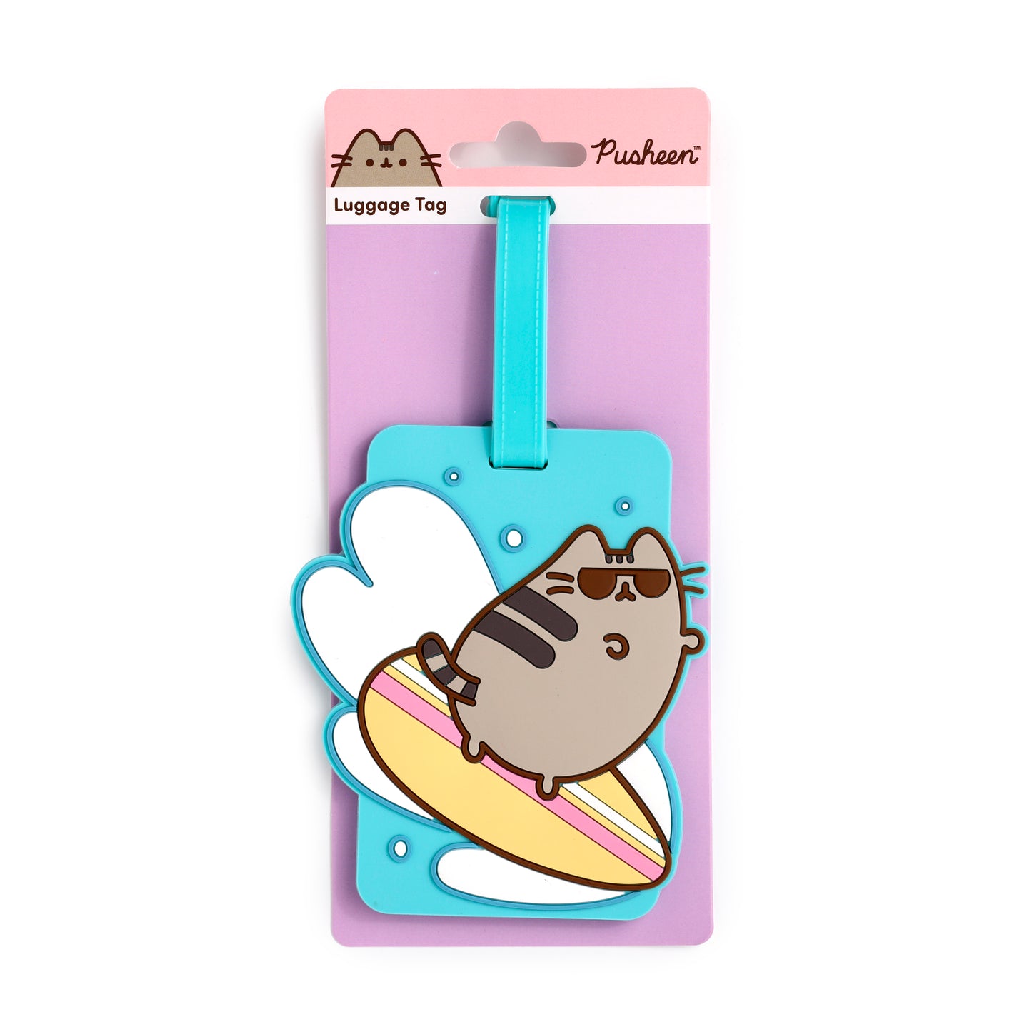 Pusheen the Cat Katze Sommer Surfing 3 Sück PVC-Kofferanhänger | Offiziell Lizenziert