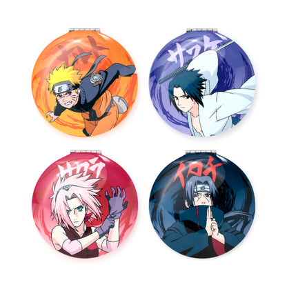 Naruto Anime Taschenspiegel 4er Set | Offiziell Lizenziert