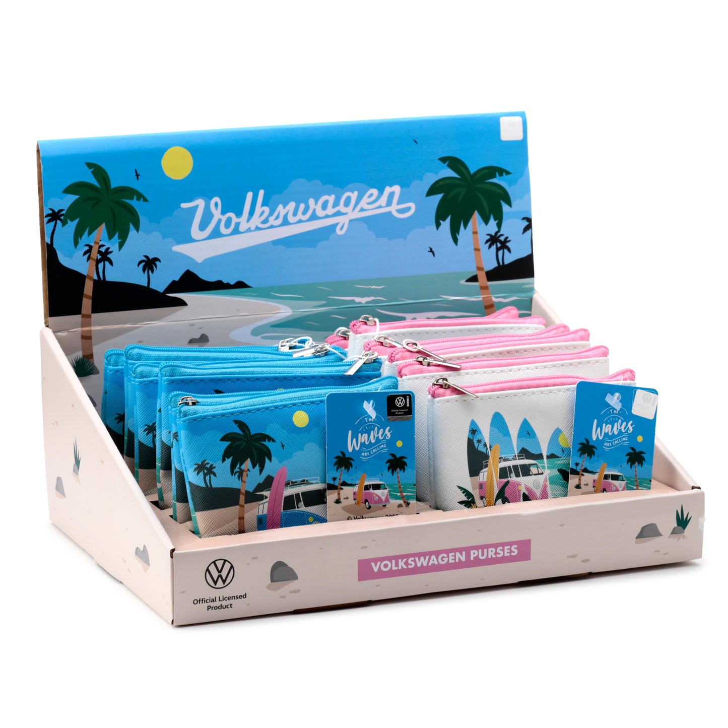 Volkswagen Bulli VW T1 Waves PVC Portemonnaie | Offiziell Lizenziert