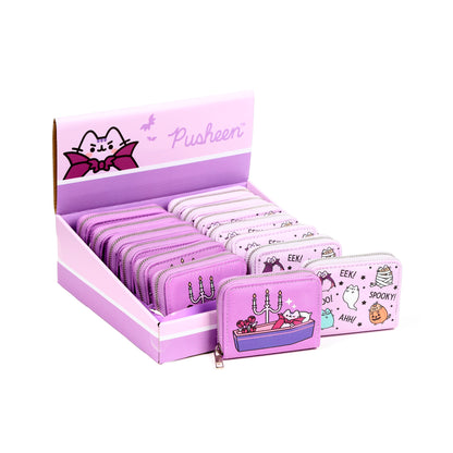 Pusheen the Cat Katze Halloween Portemonnaie mit Reißverschluss Klein 2er Set | Offiziell Lizenziert