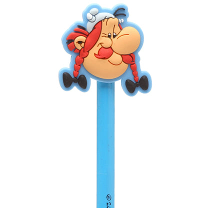 3er Set Asterix, Obelix & Idefix Bleistifte mit PVC-Topper (offiziell lizenziert) - SpielwarenPlace