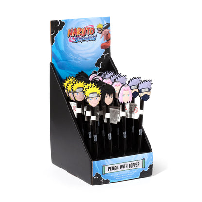Naruto Anime Bleistift mit PVC-Topper 4er Set | Offiziell Lizenziert