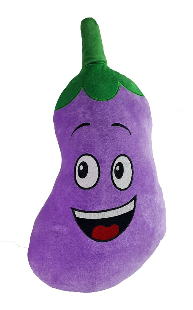 XXL Aubergine 62cm – Lustiges Plüschkissen in Lila